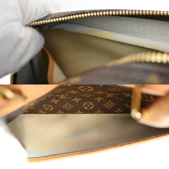LOUIS VUITTON LV Logo Deauville Hand Bag Monogram Leather Brown M47270 81YH747 - Picture 16 of 16